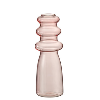 Kleine Glasvase Rosa – Schlanke Designvase 21 cm von J-Line