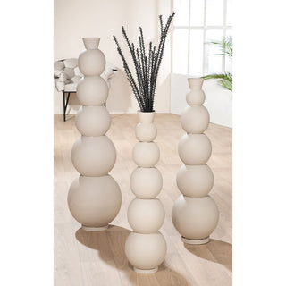 Große Bodenvase „Rotonda“ von GILDE HANDWERK – Eleganz in Grau H.112 cm