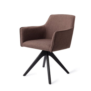 Jesper Home Hofu Esszimmerstuhl mit Eichenholzgestell – moderner Polsterstuhl Grau & Beige