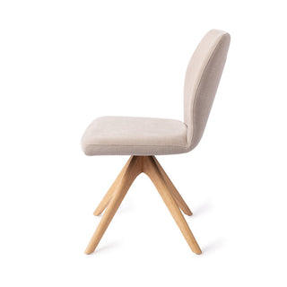Jesper Home Ikata Esszimmerstuhl mit Eichenholzgestell – moderner Polsterstuhl in Blau, Beige & Braun