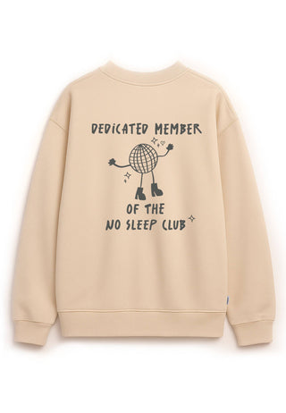 Erwachsenen Sweatshirt No Sleep Club beige