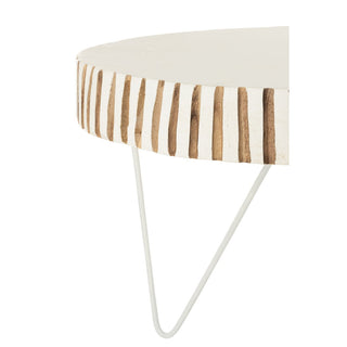 J-Line Tisch Ying Wood – Metall – Weiß