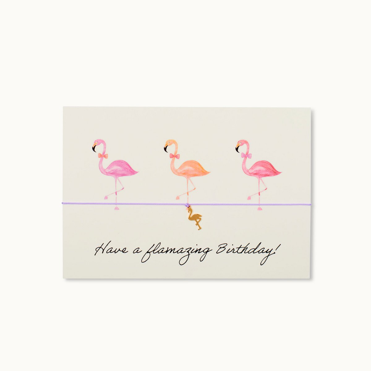 Armband-Karte: Have a flamazing Birthday!