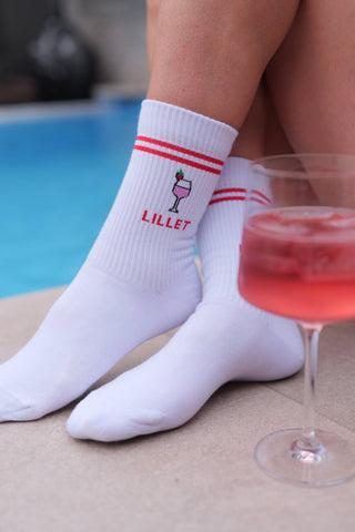 Drink Socken – Lustige Statement Socken mit Lillet Geschenkidee