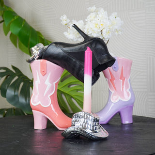 Stiefelvase – Housevitamin- Pink/ Lilac-16,5x10,5x26,5 cm