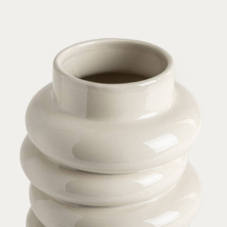 Vase | AVENA | ecru modulare Keramik | 16,7 x 24,3 cm
