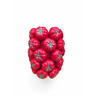 Handgemachte Tomatenvase – Keramik, 22 x 22 x 28 cm, Rote Dekoration für Zuhause