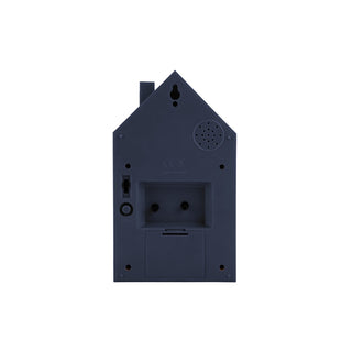 Karlsson Modern Cuckoo Wecker Blau – Design Tischuhr mit Kuckucksruf | Moderner Alarmwecker 20 cm