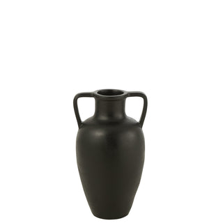 J-Line Blumenvase Schwarz 48 cm – Elegante Keramik Design Vase Ø30 cm