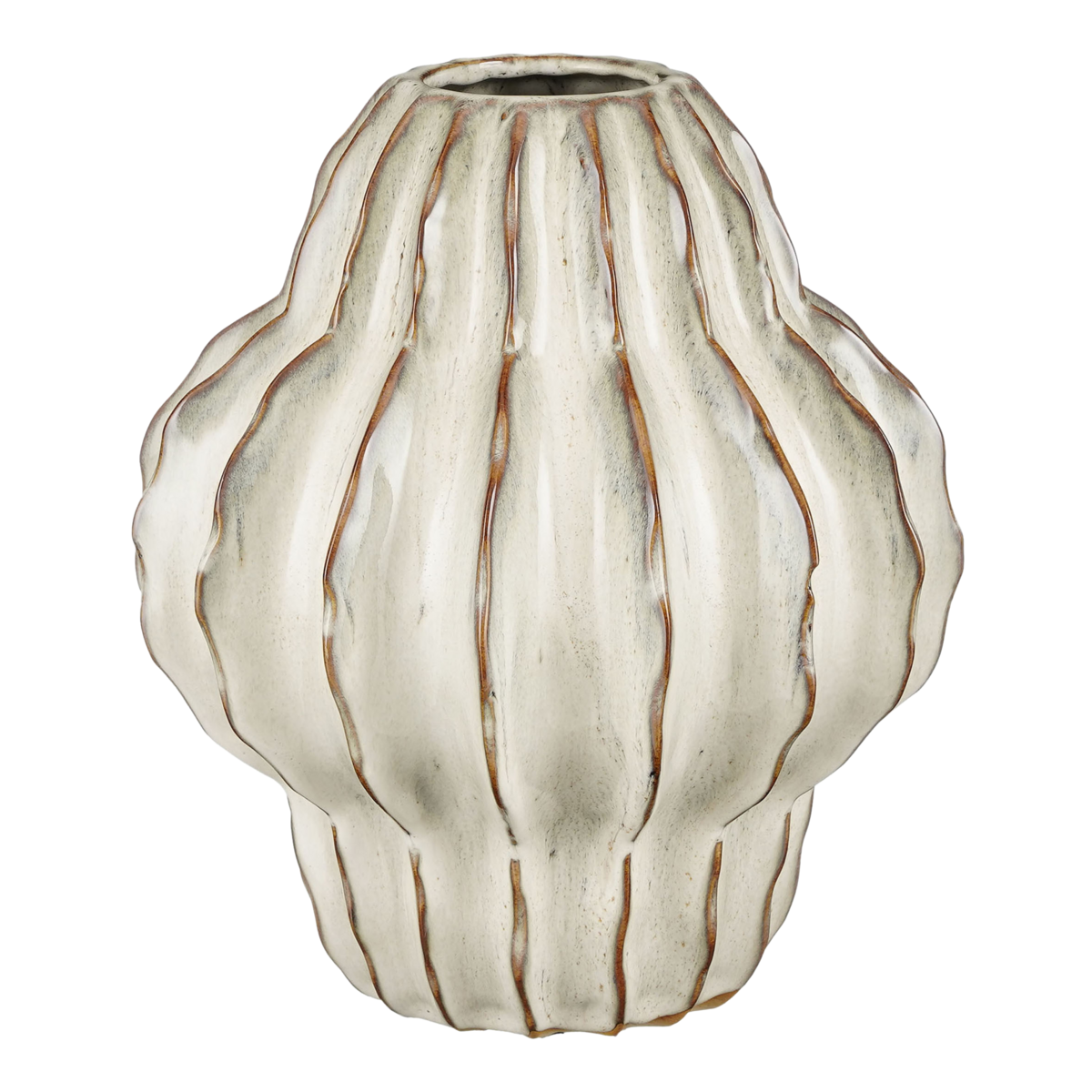 Altea Vase – H28 x Ø25 cm – Keramik – gebrochenes Weiß