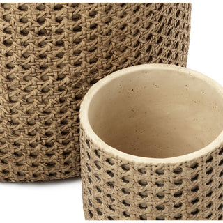 Der RattanRock-Übertopf – Natur – L