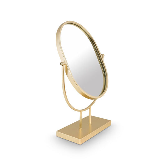 Mirror Oval on Stand Gold 20.3x31.1x8.5cm