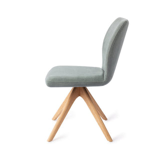 Jesper Home Ikata Esszimmerstuhl mit Eichenholzgestell – moderner Polsterstuhl in Blau, Beige & Braun