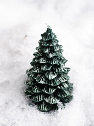 Dekorative Kerze | Holzhandwerk | Weihnachtsbaum | 175 g