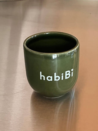 Kaffeebecher Keramik „Habibi“ dunkelgrün