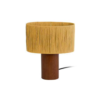 Tischlampe „Sheer“ aus Jute, Ø 21 cm, Gelb – Leitmotiv