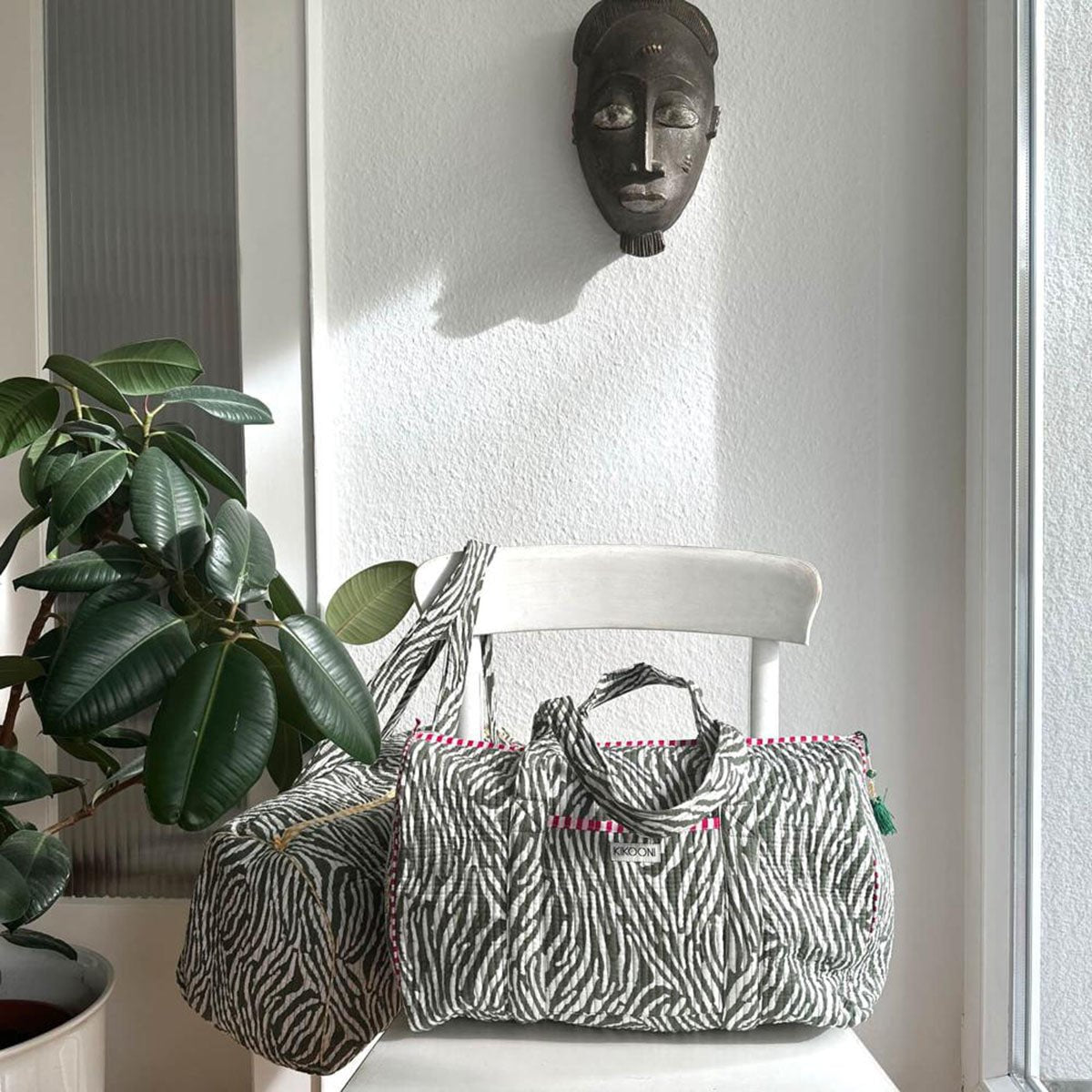 handgemachte Baumwolltasche "DESERT ZEBRA"