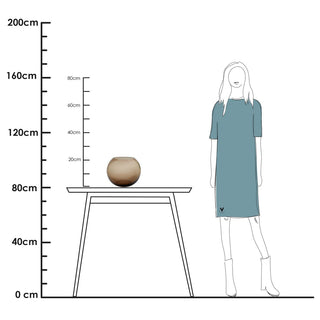 Zambezi Vase – Mundgeblasenes Glas in Grau-Braun | Elegante Designvase von Vase The World