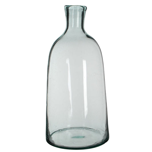 Vase - Flaschenform H58 x Ø26 cm - recyceltes Glas- Transparent