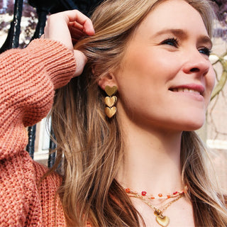 Bazou Edelstahl Ohrringe 4 cm – Leichte, goldfarbene Statement Creolen