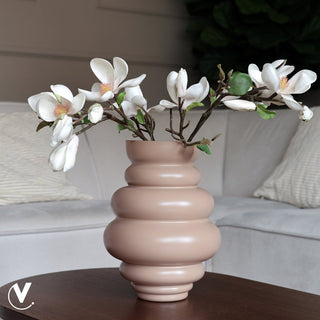 Glasvase Maputo Matt Sand – Beige Vase aus mundgeblasenem Glas | Vase The World