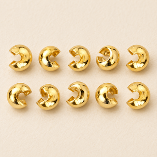 Beadalon Kaschierperlen Gold 6 mm – 10er-Set