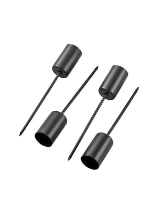 Metall Kerzenhalter „Factory“ Schwarz – Ø 23 mm | Höhe 4 cm Set a 4