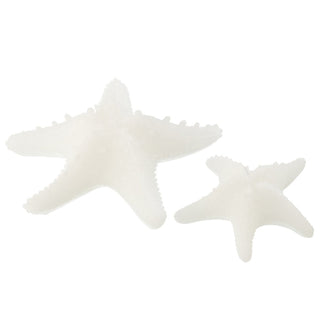 Kerze Seestern Weiß – Große Dekokerze aus Wachs mit 3 Std. Brenndauer von J-Line