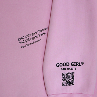 Hybrid Hoodie mit abnehmbarer Kapuze – Oversized Sweatshirt mit Statement Print | GOOD GIRL BAD HABITS