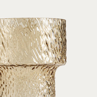 Vase | MIRELLE | beiges Glas | 15,7 x 21 cm