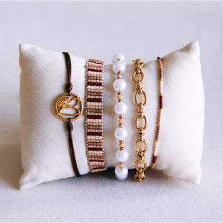 Facetten Perlenarmband – Handgefertigtes Edelstahl Armband