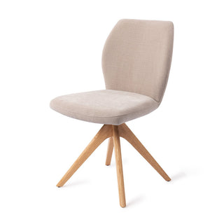 Jesper Home Ikata Esszimmerstuhl mit Eichenholzgestell – moderner Polsterstuhl in Blau, Beige & Braun
