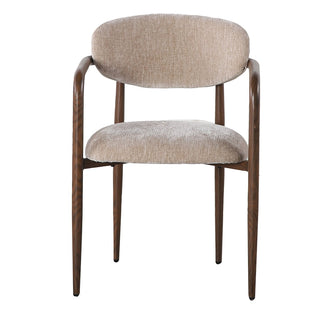 Pole to Pole Sake Chair Beige – Japandi Esszimmerstuhl mit Armlehne(2er-Set)