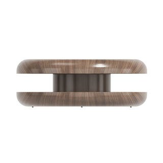 Couchtisch Ø 90 cm drehbar Walnuss