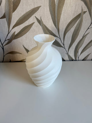 Vase 3D „Wave“ weiß