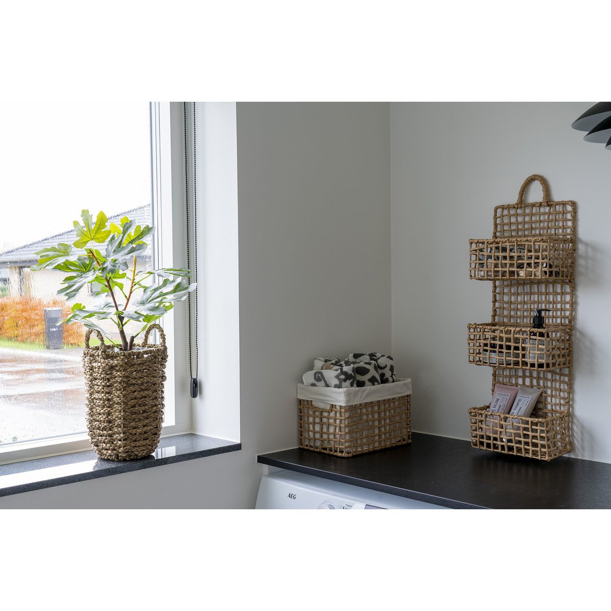 Bustelo Basket - Basket, paper, natural, set of 2