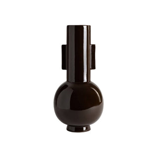 Vase | OPHIRA | braune Keramik | 17 x 35,2 cm