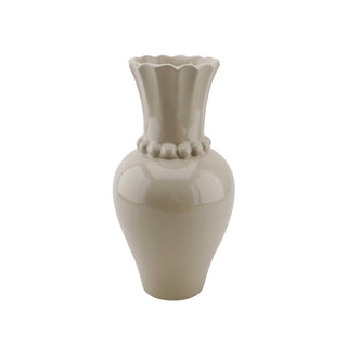 Housevitamin Vase mit Perlenhals – Beige 12 x 12 x 24 cm