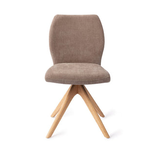 Jesper Home Ikata Esszimmerstuhl mit Eichenholzgestell – moderner Polsterstuhl in Blau, Beige & Braun