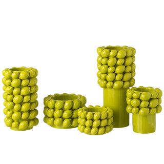 Vase Lime Keramik Grün – Große Designvase 34,5 cm von J-Line