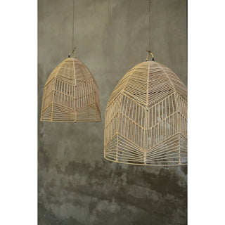 Handgefertigte Rattan-Hängeleuchte „Bayu“ | Boho Lampe von Bazar Bizar Living