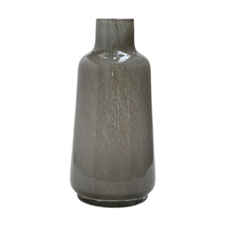 Vase The World Elite Glasvase Grau – Handgefertigte Design Vase 35 cm Ø 18 cm