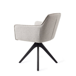 Jesper Home Hofu Esszimmerstuhl mit Eichenholzgestell – moderner Polsterstuhl Grau & Beige