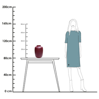 Vase Artic aus mattem Glas in Violett von Vase The World – Moderne Designvase in zwei Größen