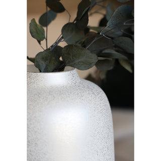 Artic Sparkle Vase Silber – Glitzer Glasvase modern Ø21xH29 cm