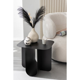J-Line Vase Bay Pear Steingut Weiß/Schwarz – Moderne Design Keramikvase 20 cm