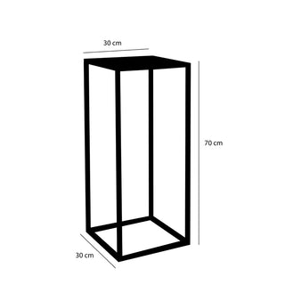 Goa Beistelltisch – 2er-Set – L30 x B30 x H70 cm – Metall – Schwarz