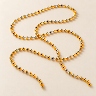 Kugelkette 2 m – Dekokette für Adventssockel | Gold & Silber