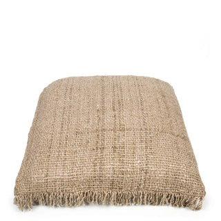 Boho Baumwollkissen 60×60 cm – Handgefertigtes Strukturkissen in Braun & Beige | Bazar Bizar Living