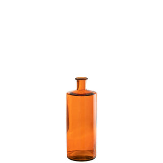 Glasvase orange, Apothekerglas, Hintergrund weiß